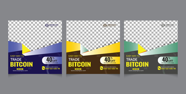 cryptocurrency design template for social media post
