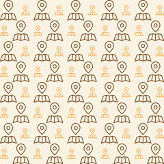 Location map decorative wallpaper pattern beautiful seamless vector illustrator background