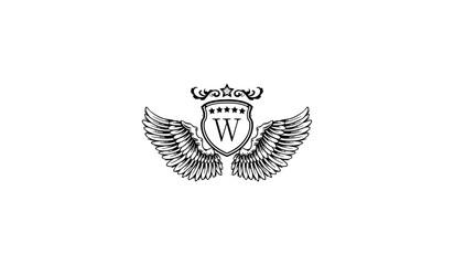 Luxury Eagle wings Logo W