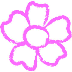 Chalk Drawing Flower Doodle