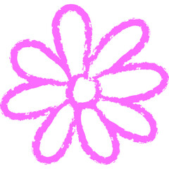 Chalk Drawing Flower Doodle