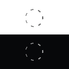 Circle vector logo template design . Circle simple  icon logo illustration