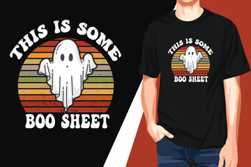 This Some Boo Sheet Retro Halloween T shirt Design and Women T shirt Design.