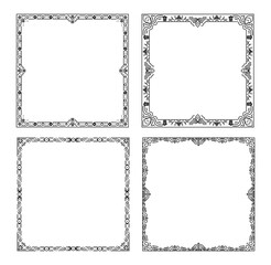 Decorative vintage frames set collection