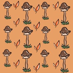 mushrooms, forest mushrooms, leaves, forest, forest plants, botany, autumn