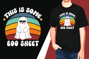This Some Boo Sheet Retro Halloween T shirt Design and Women T shirt Design.