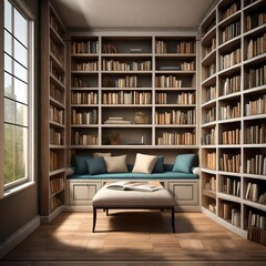 Fototapeta premium 3d render of a bookshelf