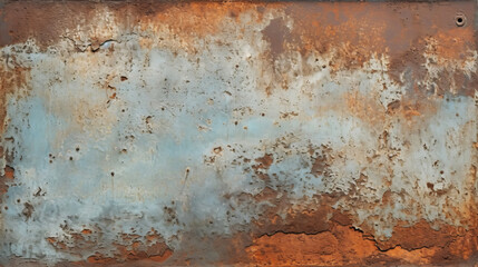 Background texture of an old iron surface with metal corrosion and rust.