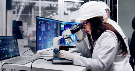 Electronic Lab Factory Worker
