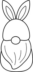 Easter gnome coloring drawing