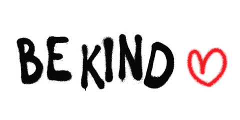 Isolated vector art of the word be kind. transparent Print design for t shirts and merchandise