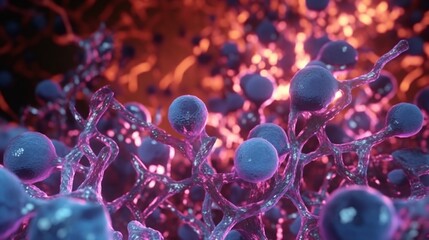 3d render style cellular biology.Generative AI