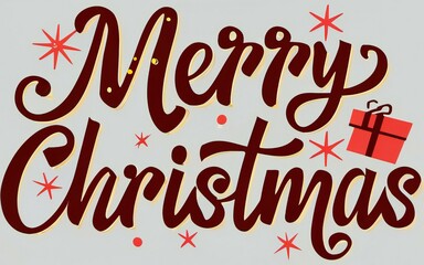 Merry christmas lettering calligraphy isolated on background. holiday illustration element. Merry Christmas script