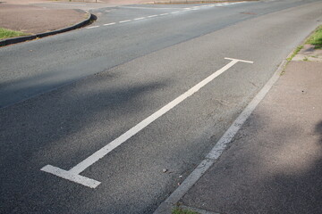 White access lines sometimes referred to as H bars to deter motorists from parking in the area