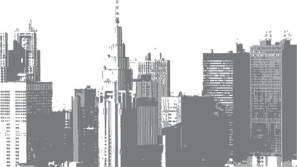 Fototapeta premium abstract city architectural skyline, with organic design