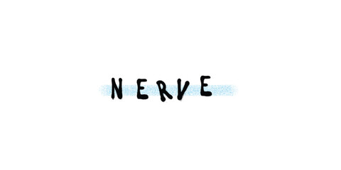 Isolated vector art of the word Nerve. transparent Print design for t shirts and merchandise