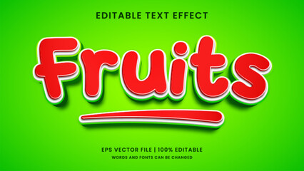 Fruits 3d editable text effect