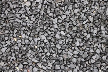 Wet Charcoal granite gravel aerial perspective