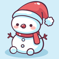 A vector illustration of Santa Claus holding a 