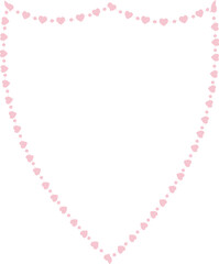 Heart Frame cute pink pastel decoration love pattern classic romantic horizontal vintage frames flower floral border art Elements design border decoration element decor