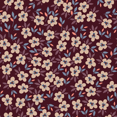 seamless, spaced out, floral pattern, flowers in bunches, clusters