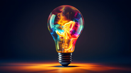 Vibrant Lightbulb of Creativity