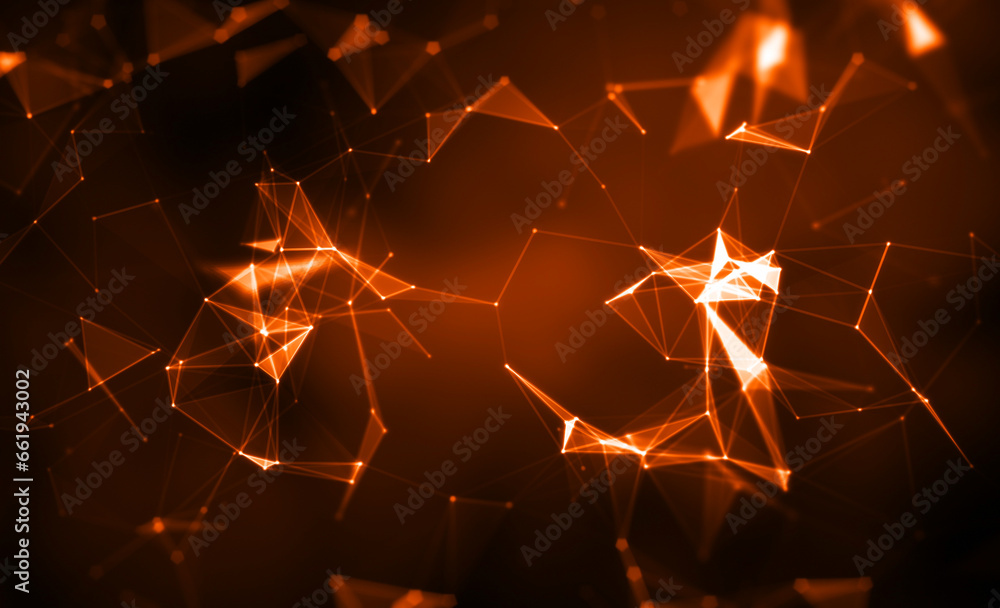 Poster abstract backgrounds. connected line and dots on colorful background.