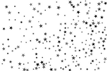 Obraz premium Star confetti. Silver casual confetti background. Bright design pattern.