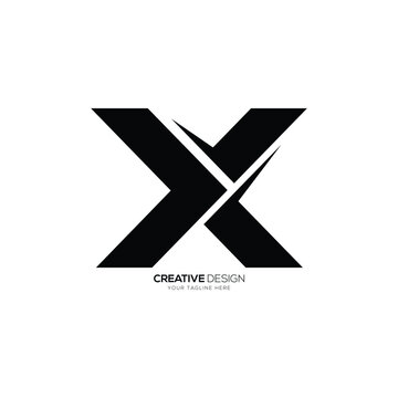 Letter X modern flat modern abstract gaming logo