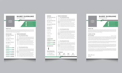 Creative Resume Vector Template And Cover Letter
