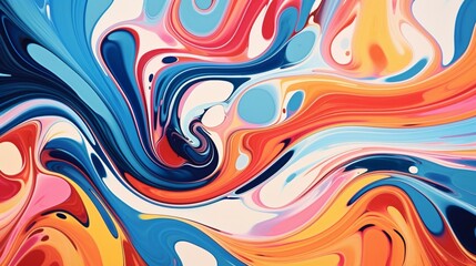 Craft an abstract composition using swirling, liquid-like patterns that evoke a sense of constant motion.