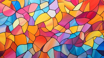 Fototapeta na wymiar Craft an abstract composition using a kaleidoscope of hues, evoking a sense of joyful chaos.
