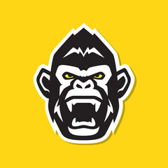roar wildlife beast fang modern colorful mascot character logo design vector icon illustration