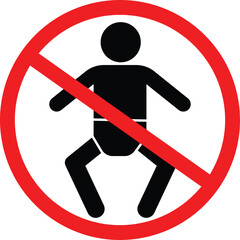 No Baby Allowed Icon Sign