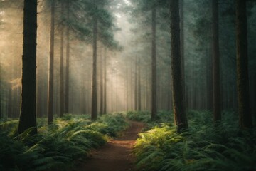 Obraz premium morning in the forest