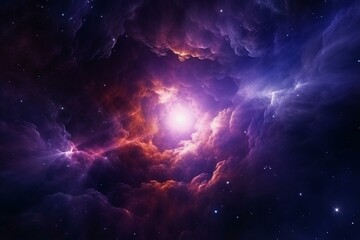 Stunning nebula with vibrant energy, supernova burst, celestial galaxy, boundless cosmos, captivating wallpaper. Generative AI