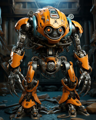 Fototapeta premium AI and Robot friend.