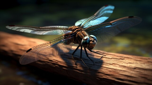 dragonfly REALISTIC IMGE aspect.Generative AI