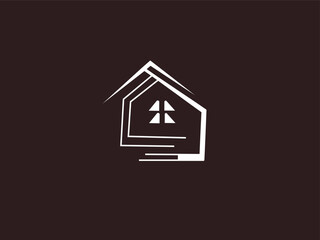 vector line logo house, Emblem, Design Concept. Real estate design logo. Flat icon.