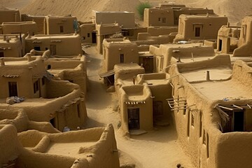 An old village located in Saudi Arabia. Generative AI