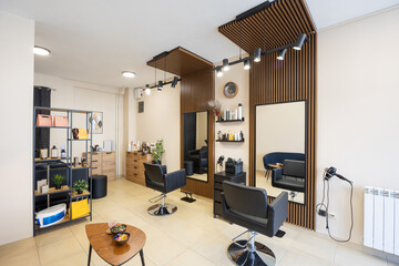 Interior of a haircut salon