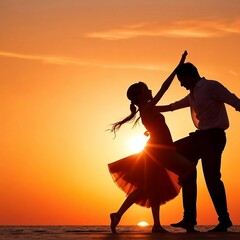 silhouette of a person dancing 