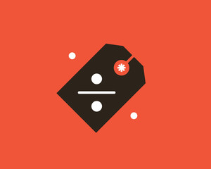 Geometric sale illustration in flat style design. Vector illustration. 