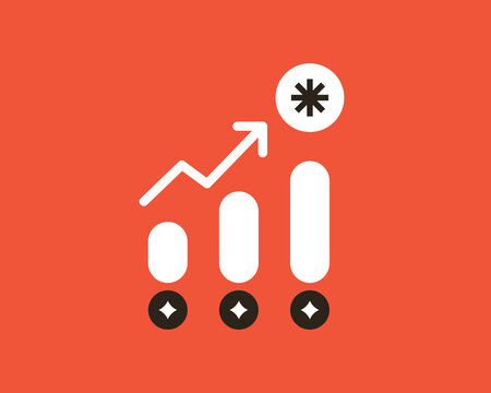 Geometric progress illustration in flat style design. Vector illustration. 