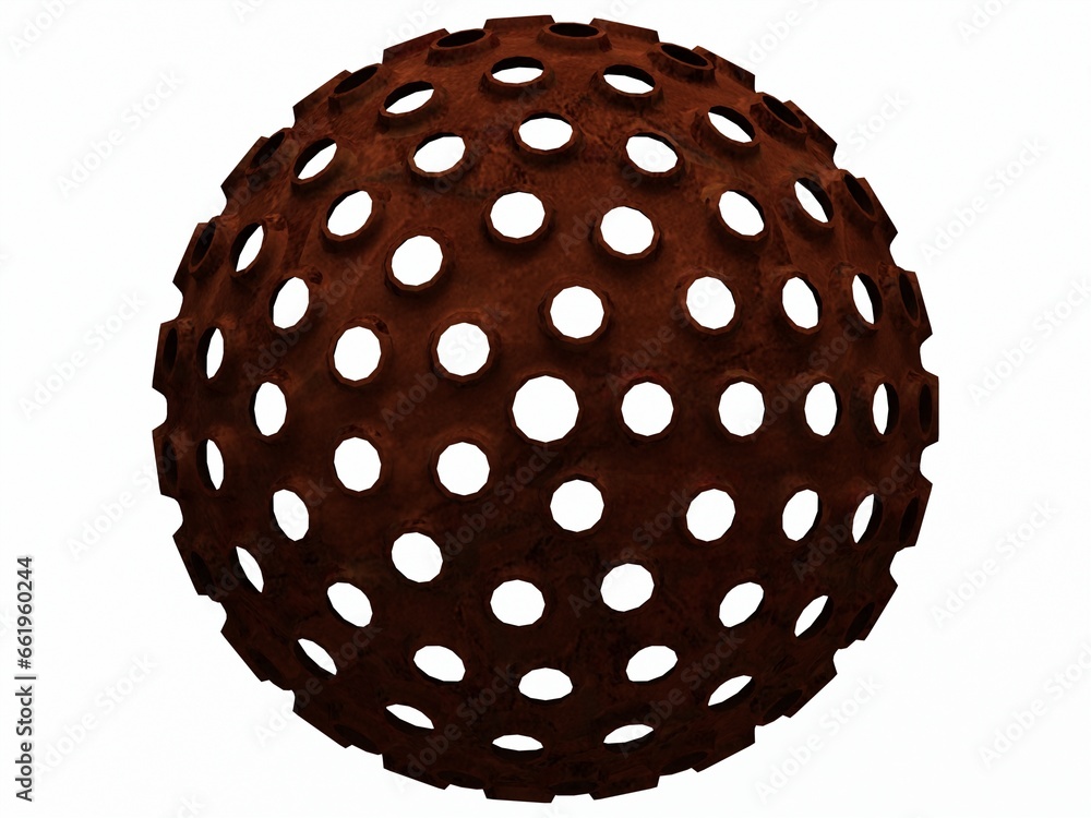 Poster wireframe shape geometric spikes ball 3d print model