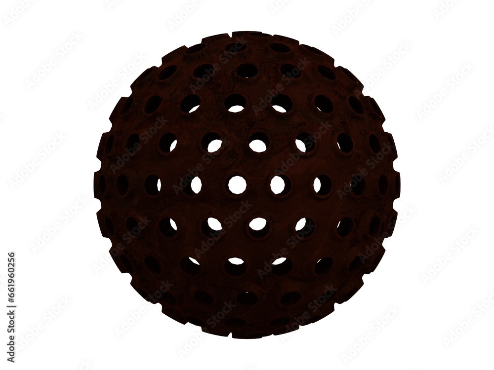 Poster wireframe shape geometric spikes ball 3d print model