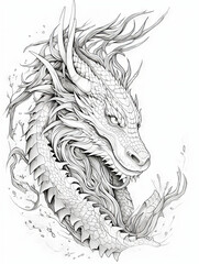 Chinese New Year of the Dragon coloring page