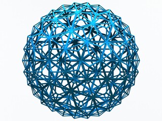 Wireframe Shape Triangulated Ball 3D print model