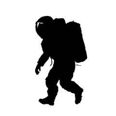  astronaut silhouette - vector illustration