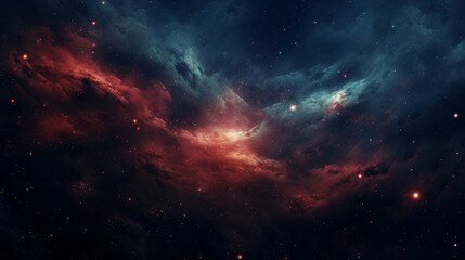 Design an abstract space odyssey through a cosmic expanse of stars and nebulae.
